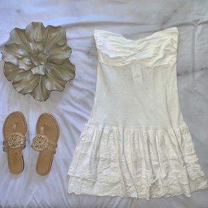 NWT White EXPRESS Strapless Dress